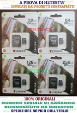 MICRO SD SDCS2 SDXC 32 64 128 256GB 100MB/S KINGSTON SCHEDA MEMORIA CARD CLAS 10