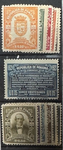 Francobolli panama 1921 - dp,, panama,