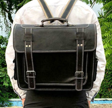 Pelle Laptop Messenger Uomo