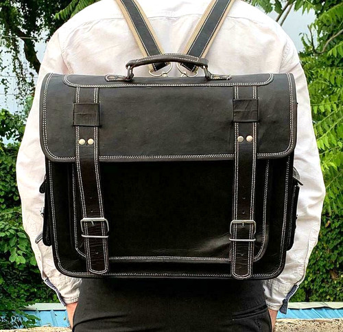 Pelle laptop messenger uomo - messenger,