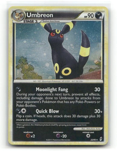 Umbreon holo raro - umbreon, 22/95