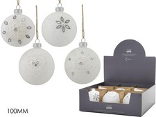 PALLA VETRO 100MM BIANCO 4