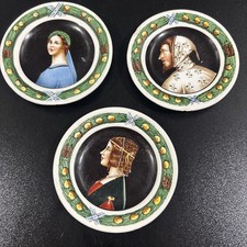 3 Butter Pat plates Painted