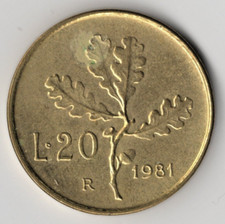 Italia 20 lire, 1981