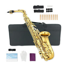 Sassofono contralto con custodia, boccaglio, cinghie, sax ance kit principianti per adulti
