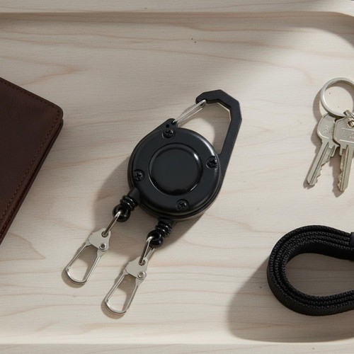 Porta tessera retrattile con - tessera,