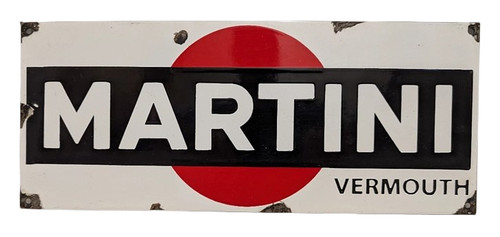 Martini enamel metal sign bar - sign,