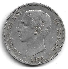 SPAGNA ALFONSO XII 5 PESETAS