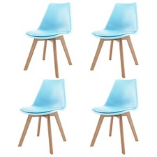 Set di 4 sedie imbottite da
