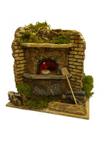 Forno A Legna In Miniatura Per Presepe Con Luce E Accessori Decorativi