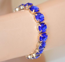 Bracciale donna cristalli blu
