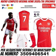 Maglia Arsenal Saka 2025 2026 Bukayo Saca Bambino Personalizzata Nuova Stagione