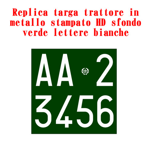 Targa trattore come - trattore,