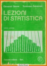 LEZIONI DI STATISTICA vol 2 Giovanni Girone Tommaso Salvemini 1981 Cacucci Libro