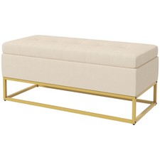 HOMCOM Panca Pouf Contenitore