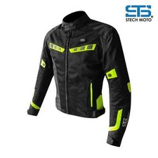 Moto giubbotto estivo in tessuto da uomo Stechmoto ST 851 AIR H2Out Nero-Flu