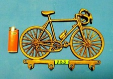 783-appendi chiavi vintage da parete in ottone bicicletta vintage 4 posti