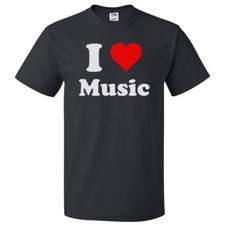I Love Music T shirt I Heart