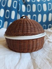 Mulino bianco collezione cesto cestino con coperchio vimini pane vintage