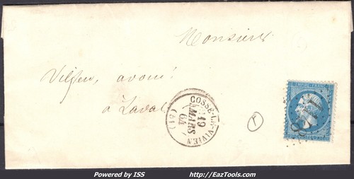 France sur lettre avec - sur,