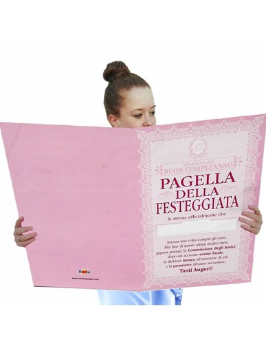 Pagella compleanno lei - pagella, di