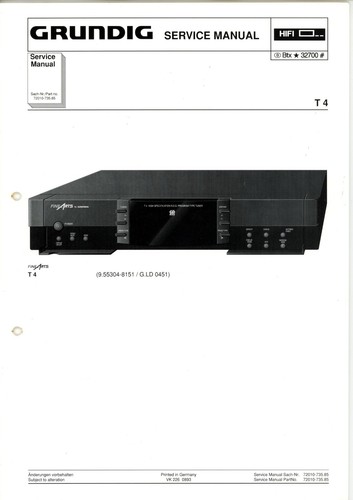 Grundig manuale servizio - grundig, di