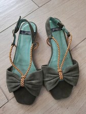 Sandali Donna Camoscio Verde Kaki n. 37