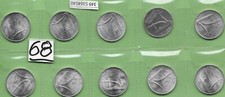 @lotto 10 monete 10 lire del 1968 italia repubblica bis