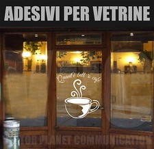 adesivi vetrine frase tazza