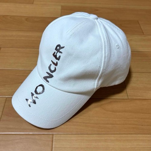Moncler silver logo hat - logo,