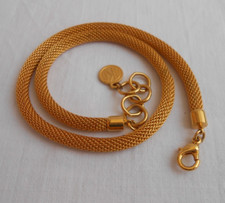COLLANA COLLIER firmata ANNE KLEIN tubolare colore oro