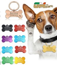 Medaglietta  collare targhetta per Cane Gatti Personalizzata Laser Nome Telefono