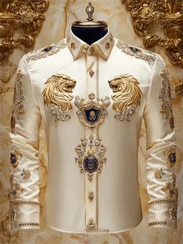 Camicia uomo lusso leone