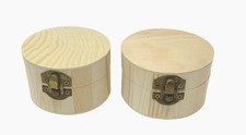 2 scatole in legno rotonde –