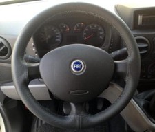 Coprivolante Fiat Doblò vera pelle antracite