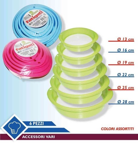 Set colini setacci colorati - set, 6