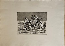 Walter Cecchi, Acquaforte Su Carta,  1973, 24,6x32 Cm..