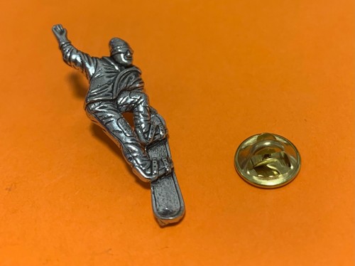 Snowboarder pewter pin - pewter, badge