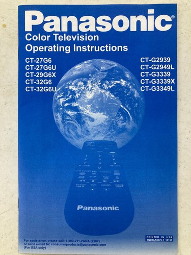Panasonic color manuale - panasonic, tv
