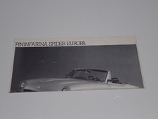 PININFARINA SPIDER EUROPA FIAT 124 SPIDER BROCHURE DEPLIANT PROSPEKT  (A2-9)