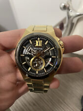 Bulova 98A178 acciaio/gold Automatico Meccanismo In Vista 