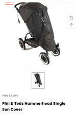 Phil & Teds Telo di Martello Copertura Solare Insetti Singola Rete Nera Nuova