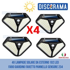 4X LAMPADE SOLARE DA ESTERNO
