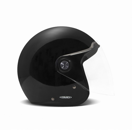 Casco jet dmd - nero, lucido