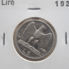 5  LIRE 1927 ARGENTO Pezzo