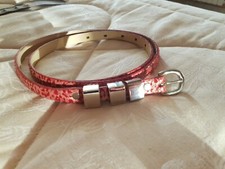 Cintura GUESS donna sottile Rossa Animalier M(90 cm) vera pelle