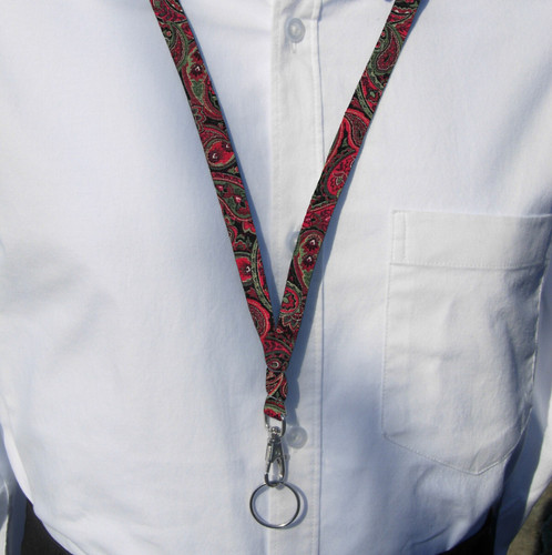 Cordino paisley vintage rosso - cordino, paisley,