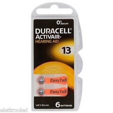 30 batterie per protesi acustiche DURACELL ACTIVAIR 13 arancione PR48 1.45V 