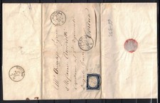 A35 REGNO SARDEGNA lettera GENOVA per  TORINO 25.10.1857  f.llo 20 cent