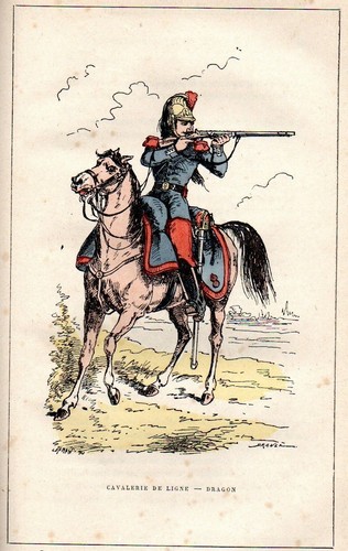 1877 dragone francese - dragone, antica